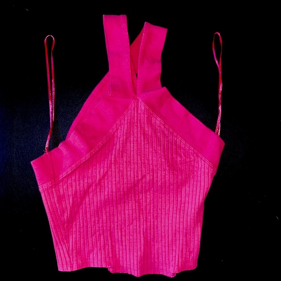 Zara - Ribbed, Halter Crop Top - Picture 2 of 6